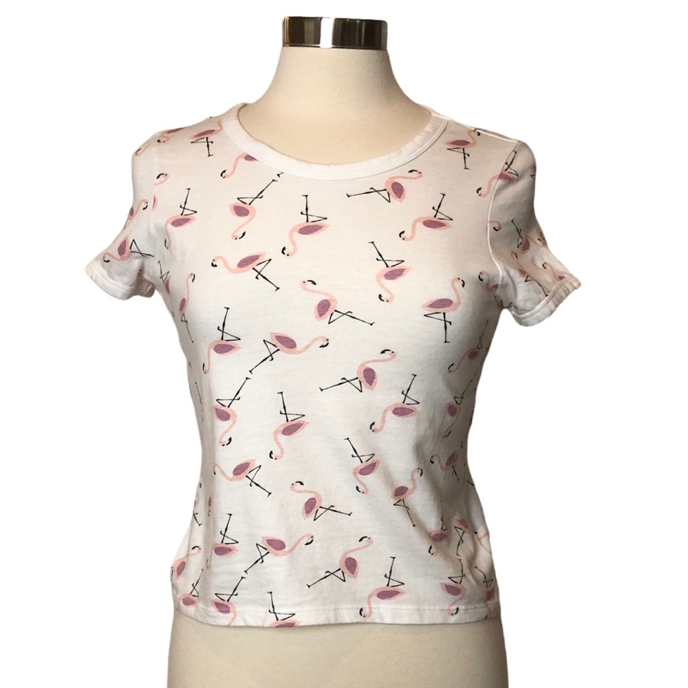 Love Peace & Lazy Days Pink Flamingo Cotton Tee